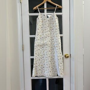 REFORMATION Brianna Side Slit Linen Dress  -  Size 0 - In Bellagio